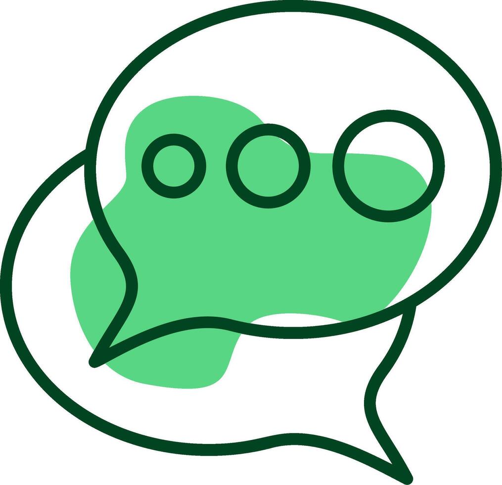 Speech bubble Outline Style Icon vector