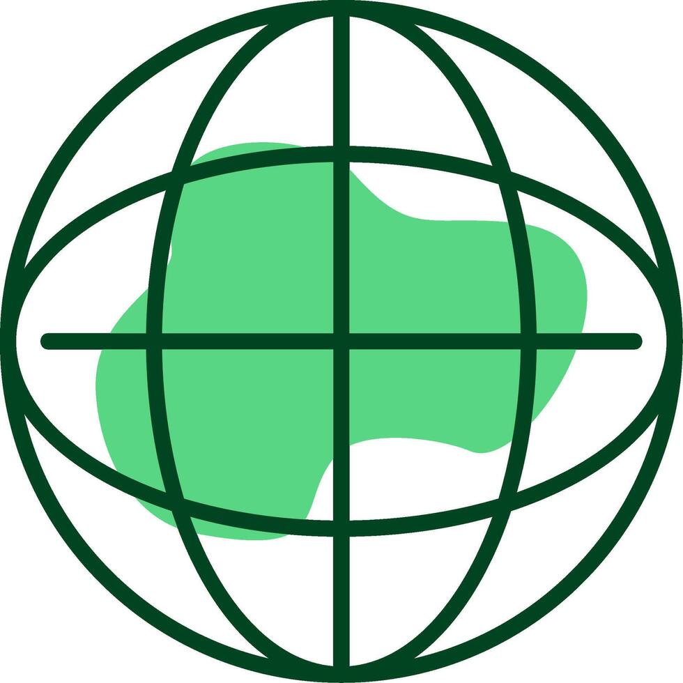 World Outline Style Icon vector
