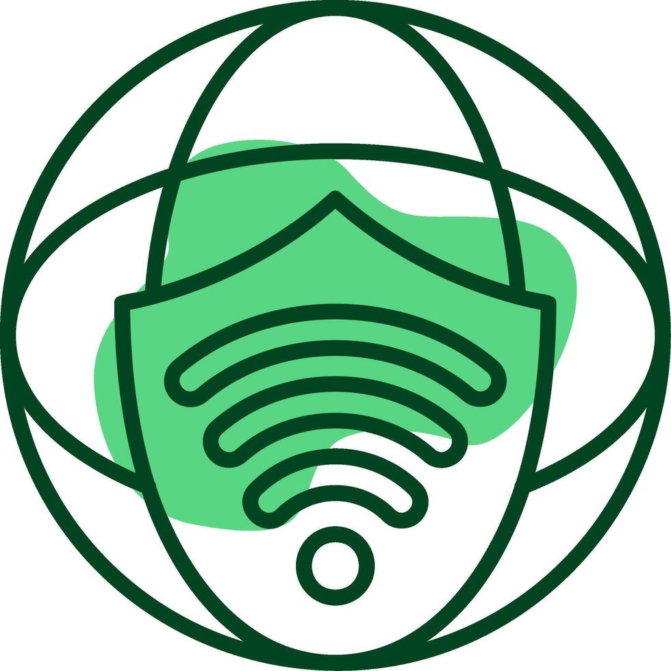VPN Outline Style Icon vector