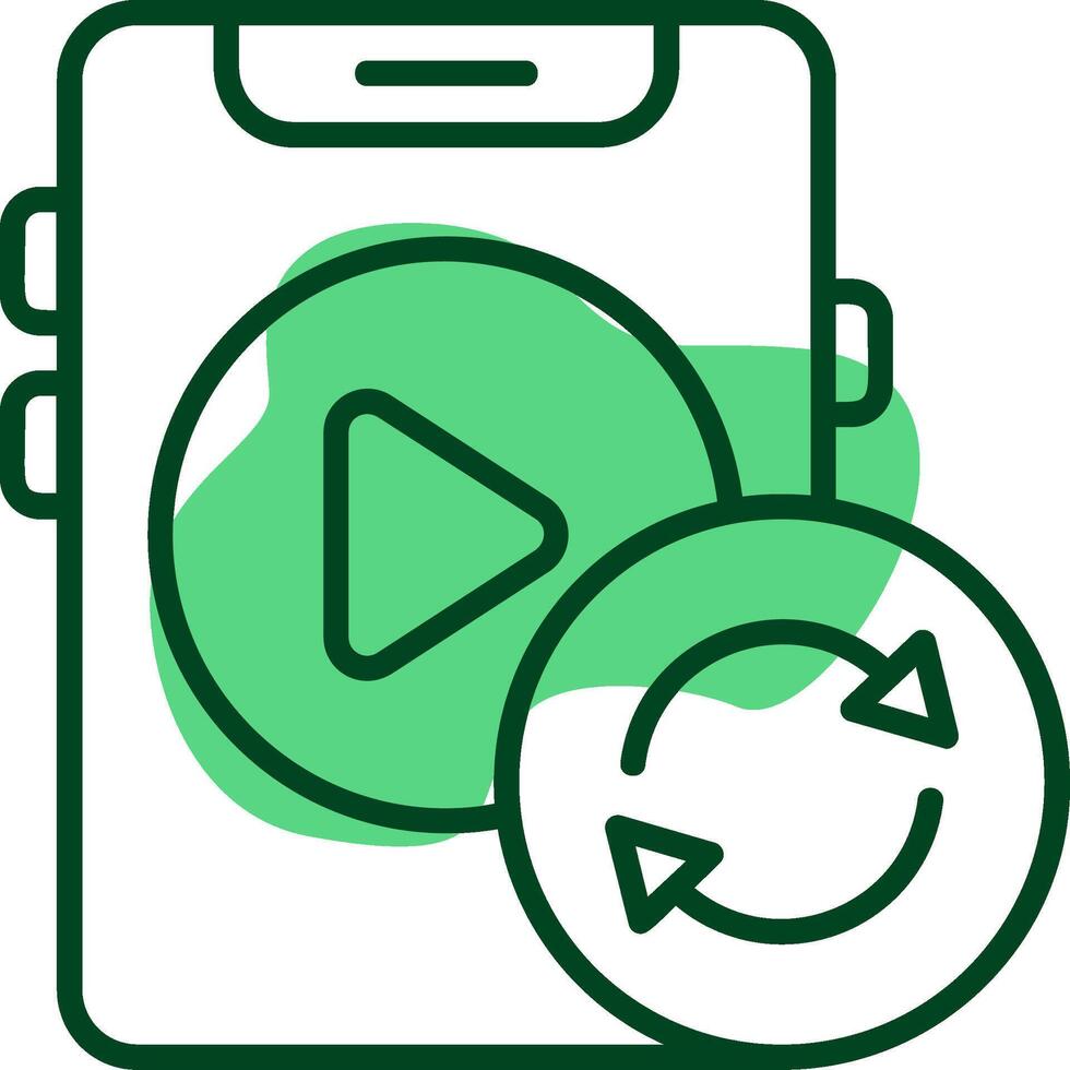 Auto-rotate Outline Style Icon vector