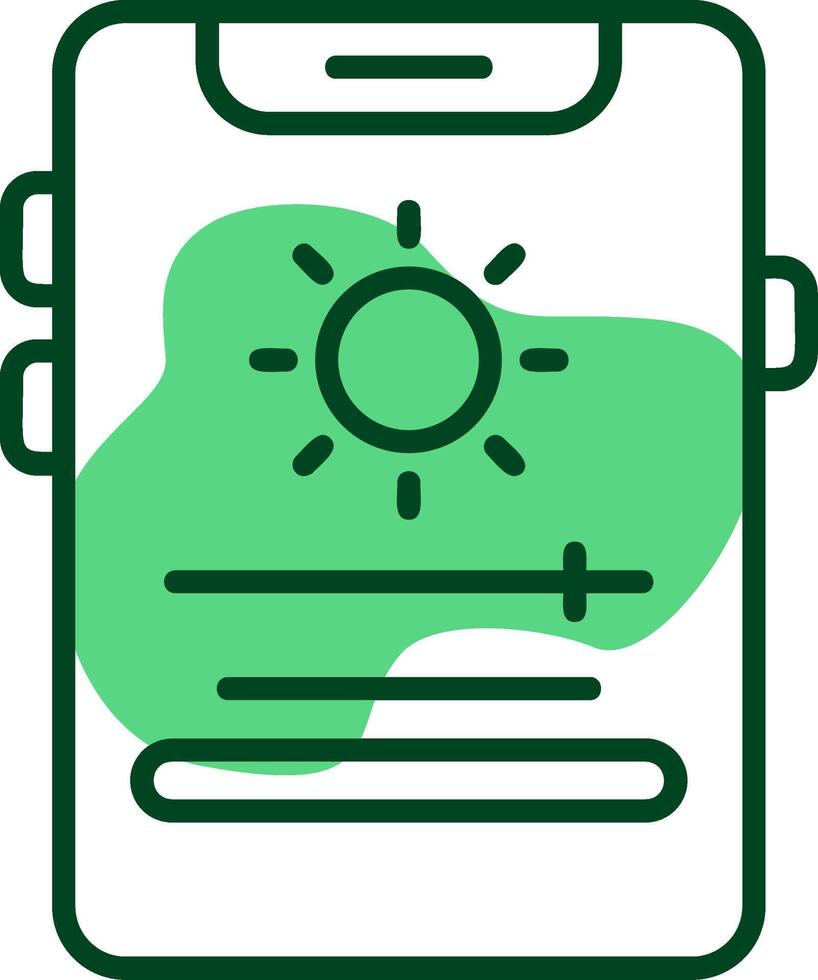 Adaptive brightness Outline Style Icon vector
