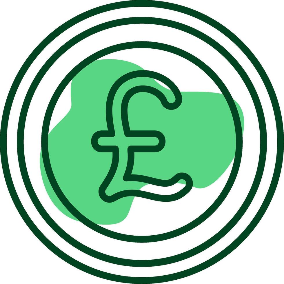 British Pound Sterling Sign Outline Style Icon vector