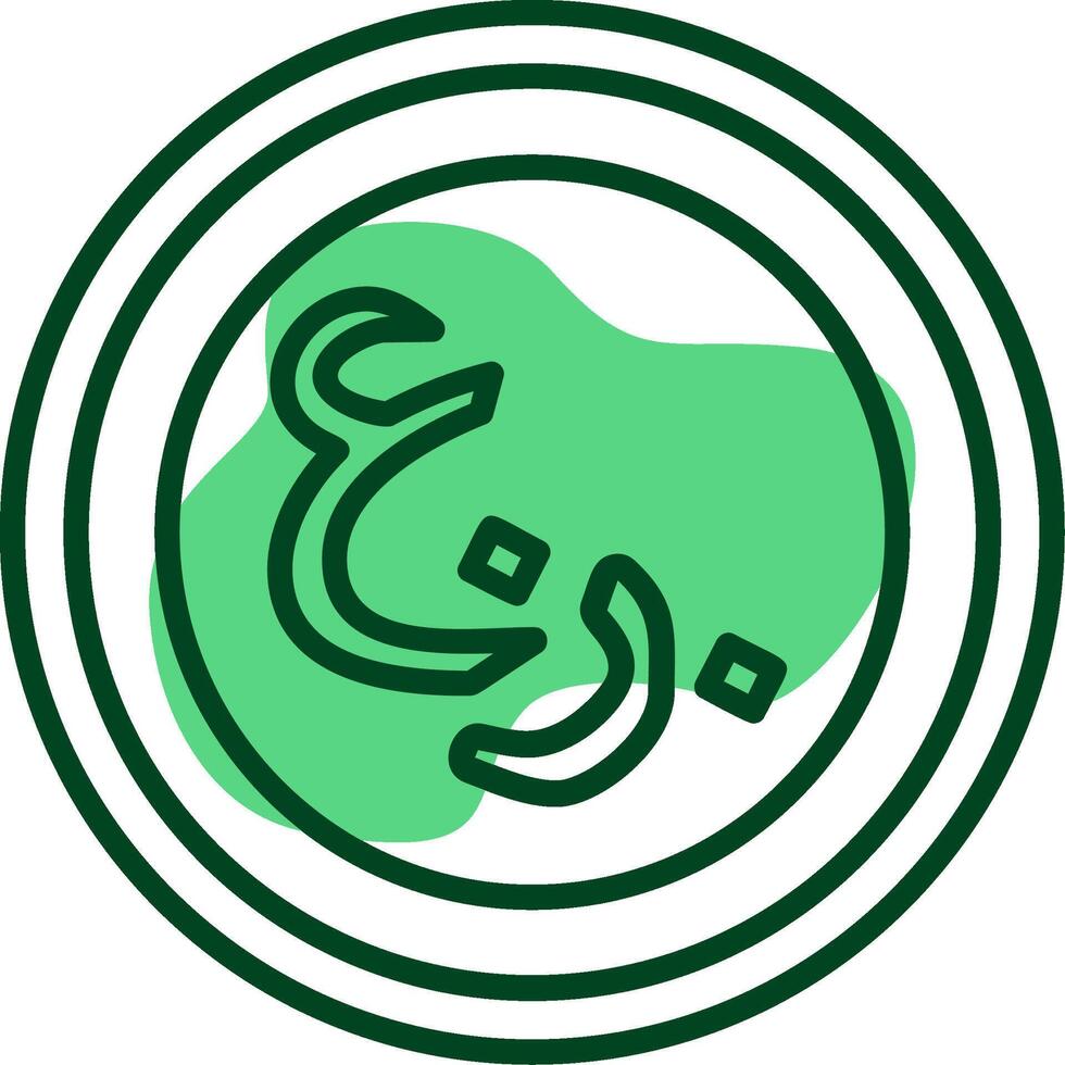 Omani Rial Sign Outline Style Icon vector