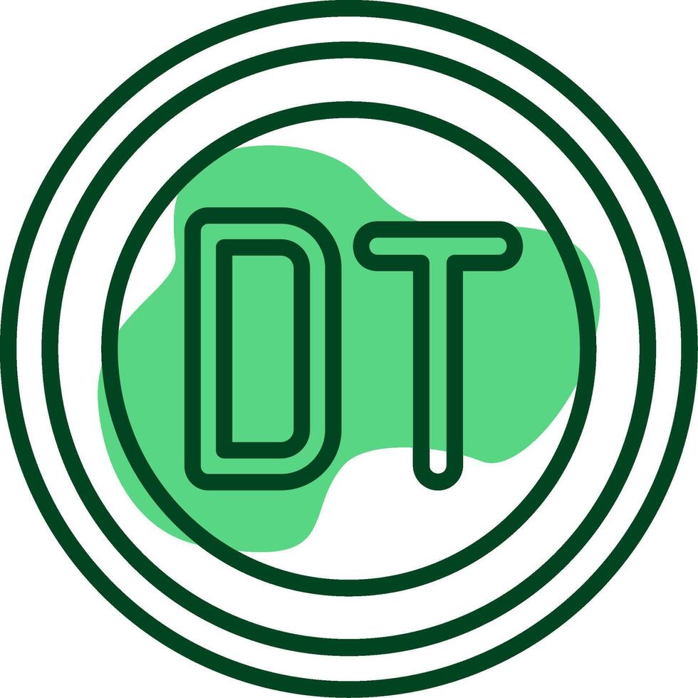 Tunisian Dinar Sign Outline Style Icon vector