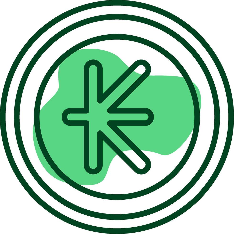 Lao Kip Sign Outline Style Icon vector