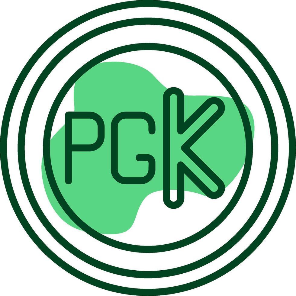 Papua New Guinean Kina Sign Outline Style Icon vector