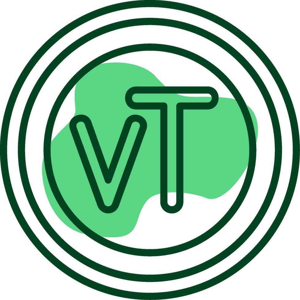 Vanuatu Vatu Sign Outline Style Icon vector