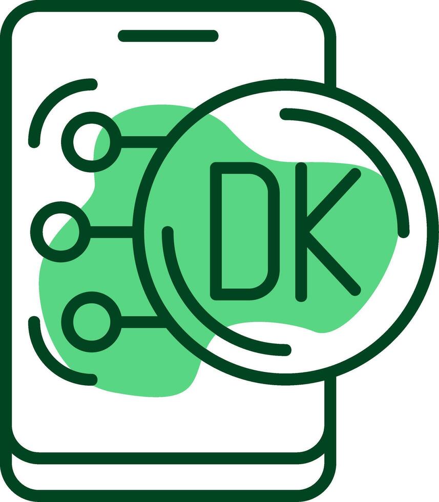 Danish Krone Outline Style Icon vector