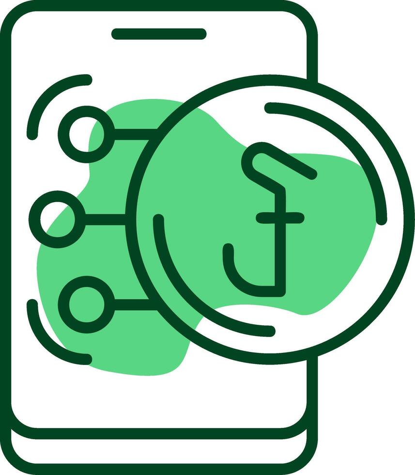 Cambodian Riel Outline Style Icon vector