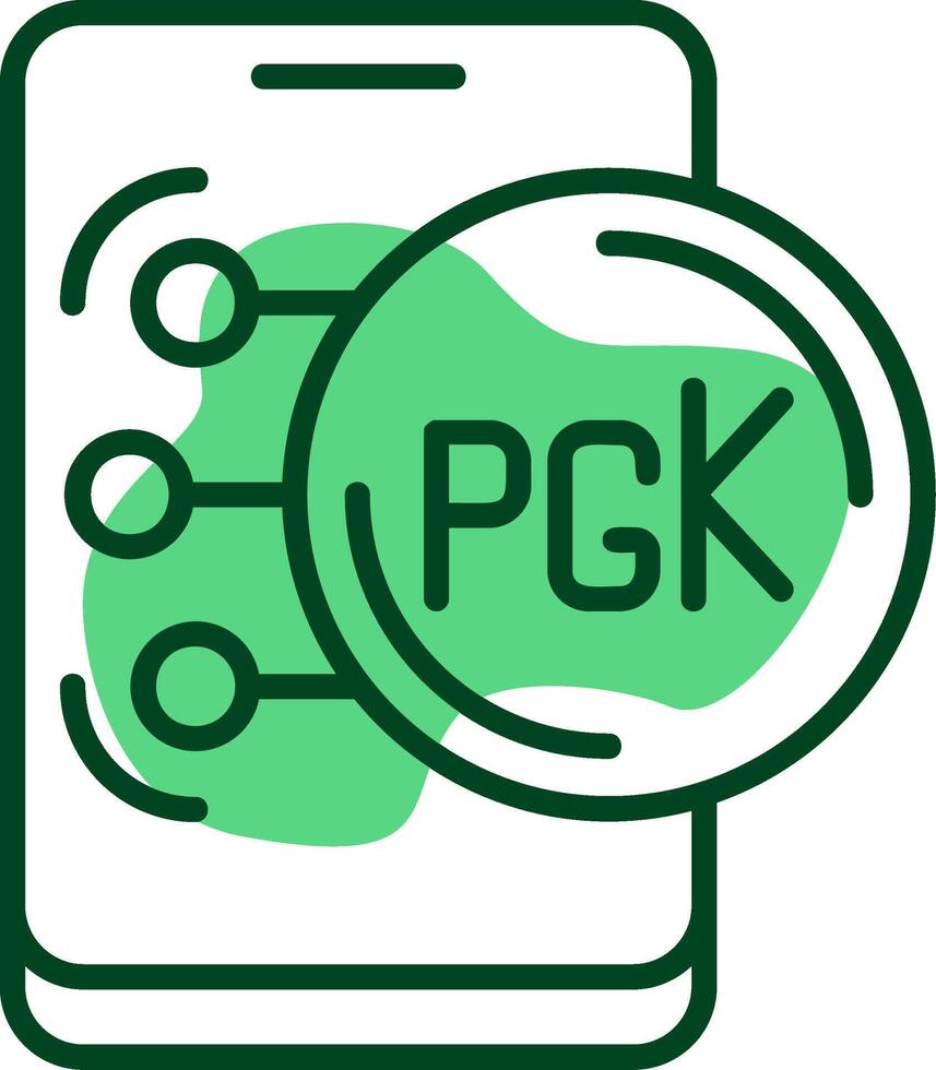 Papua New Guinean Kina Outline Style Icon vector