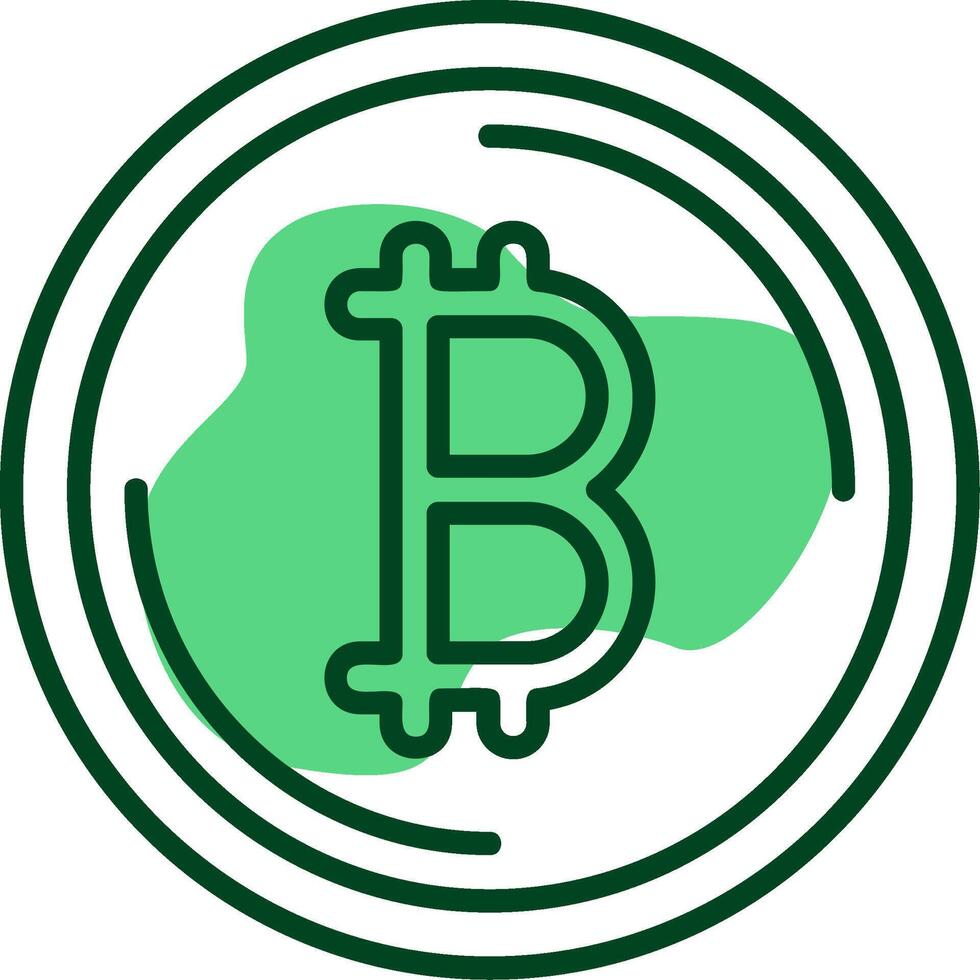 Bitcoin Outline Style Icon vector