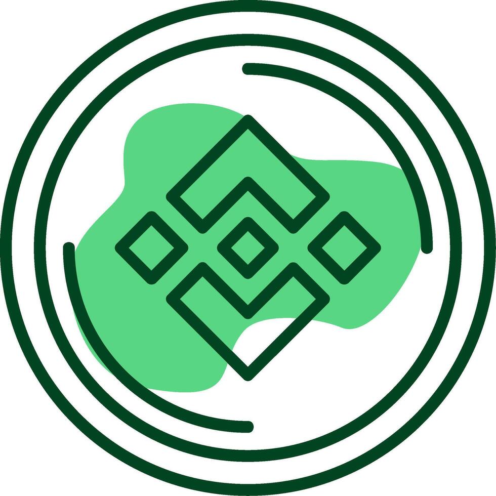 Binance Coin Outline Style Icon vector
