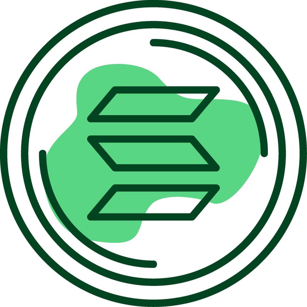Solana Outline Style Icon vector