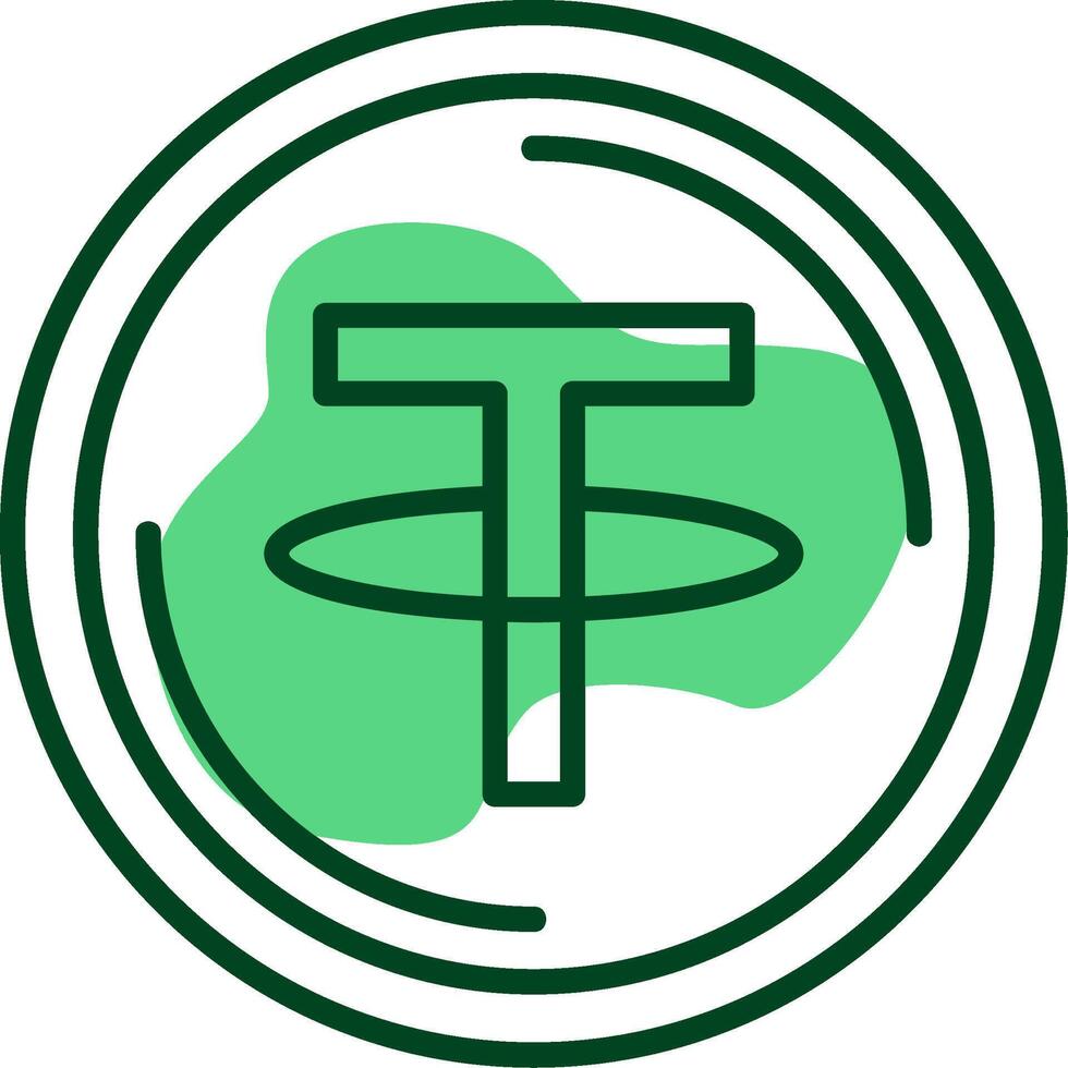Tether Outline Style Icon vector