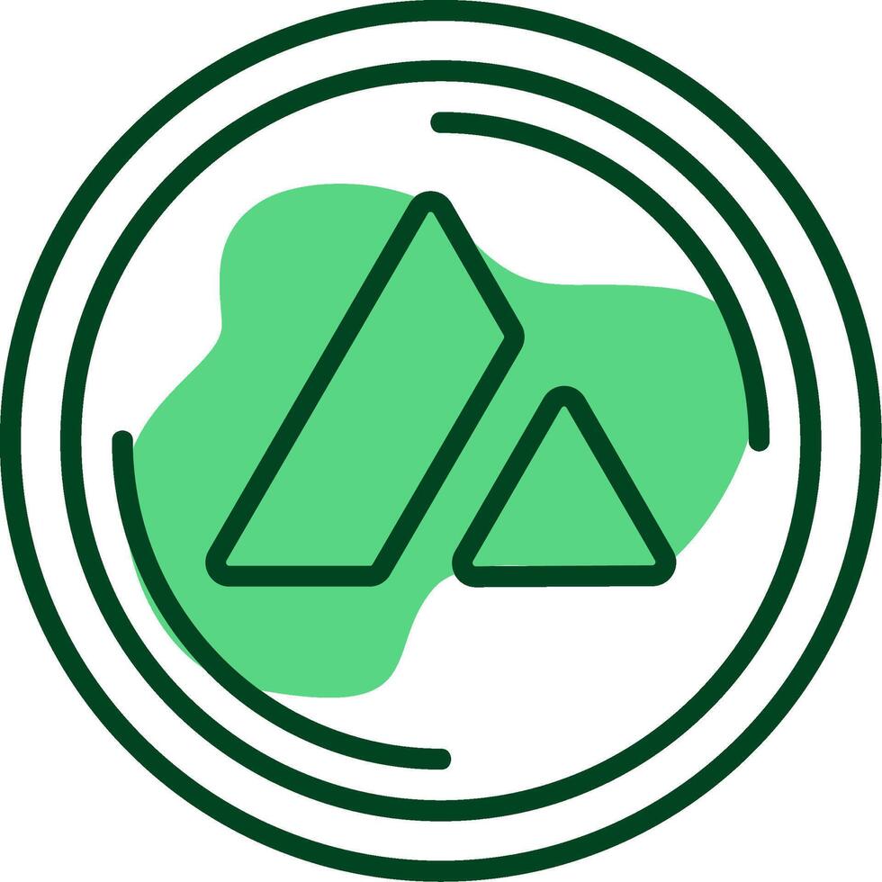 Avalanche Outline Style Icon vector