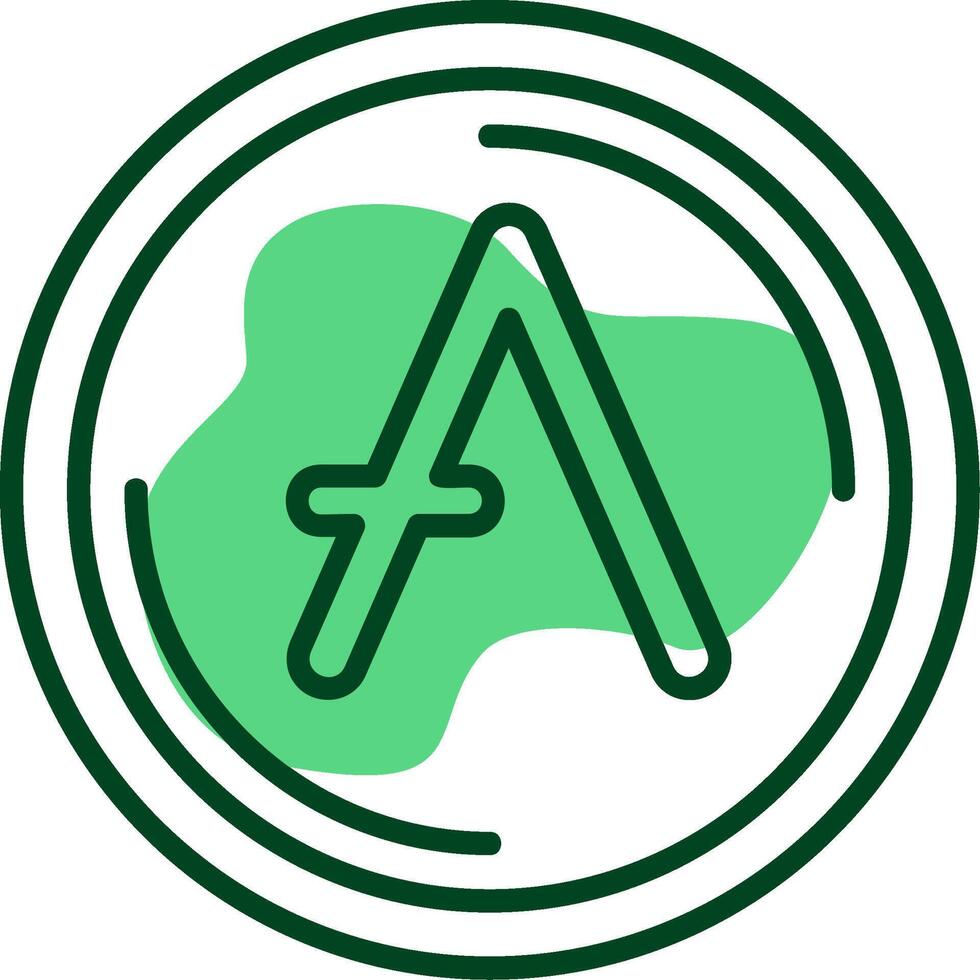 Aave Outline Style Icon vector