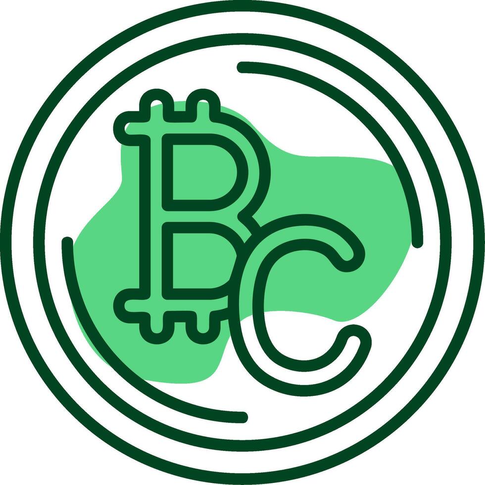 Bitcoin Cash Outline Style Icon vector