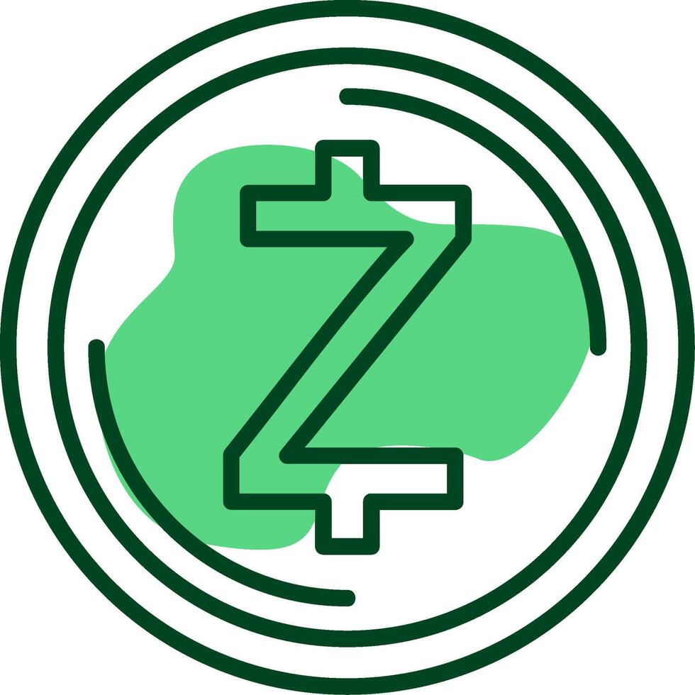 Zcash Outline Style Icon vector
