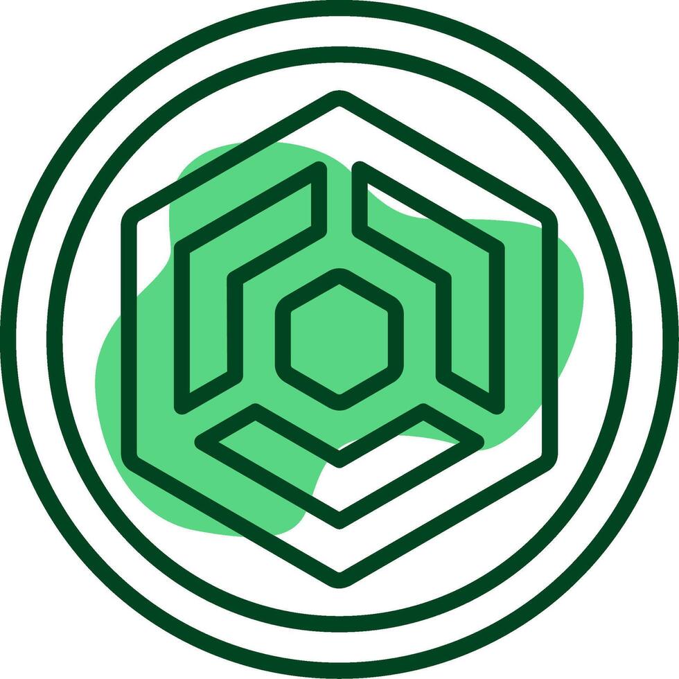 Thetan Arena Coin Outline Style Icon vector