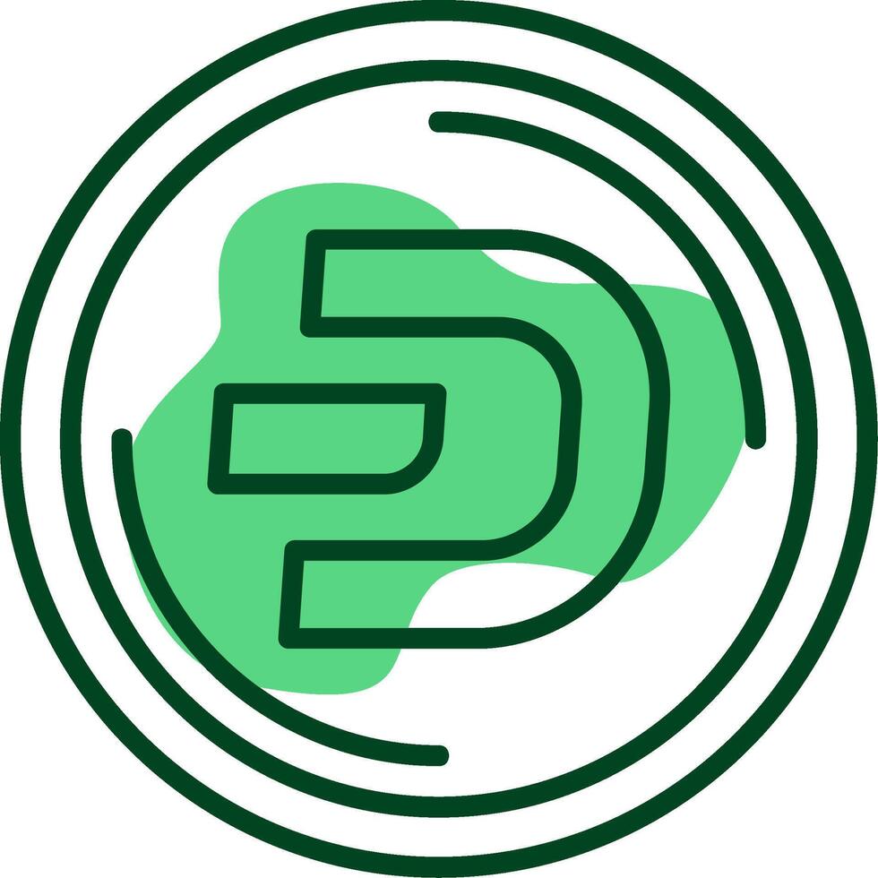 Dash Outline Style Icon vector