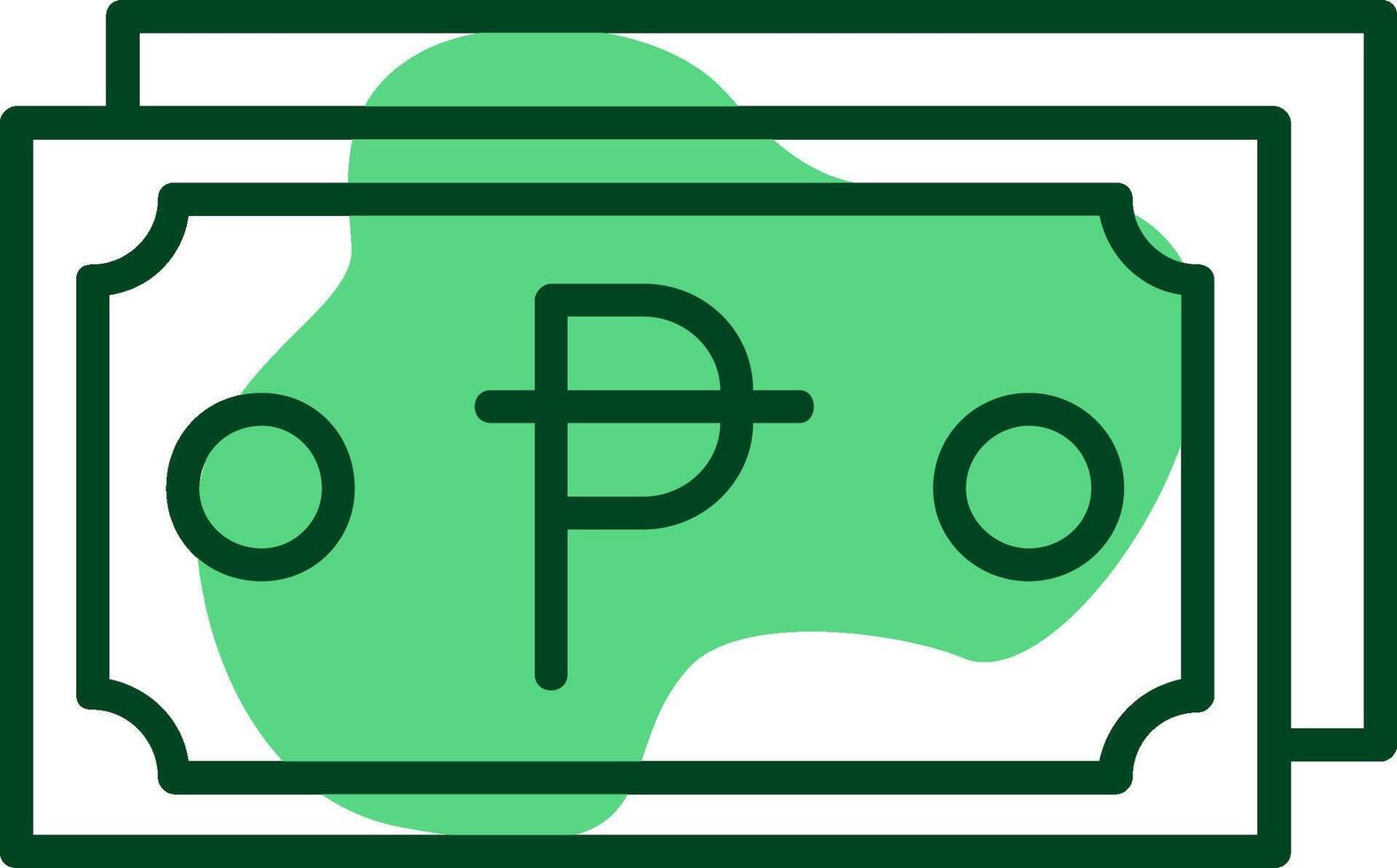 Spain pesetas Note Outline Style Icon Design vector