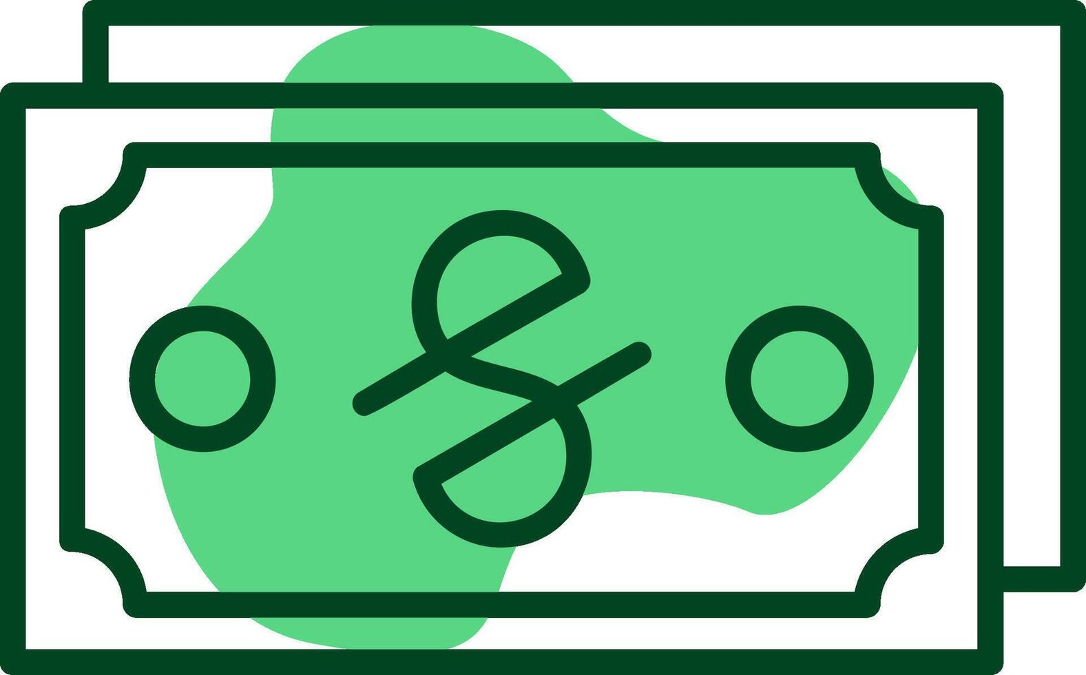 Uzbekistani Som Note Outline Style Icon Design vector