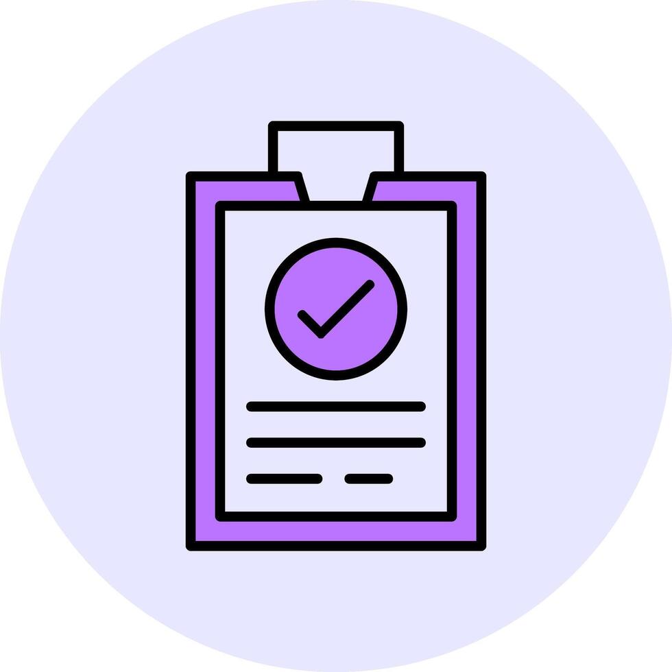 Survey Filled Circle Fill Style Icon vector
