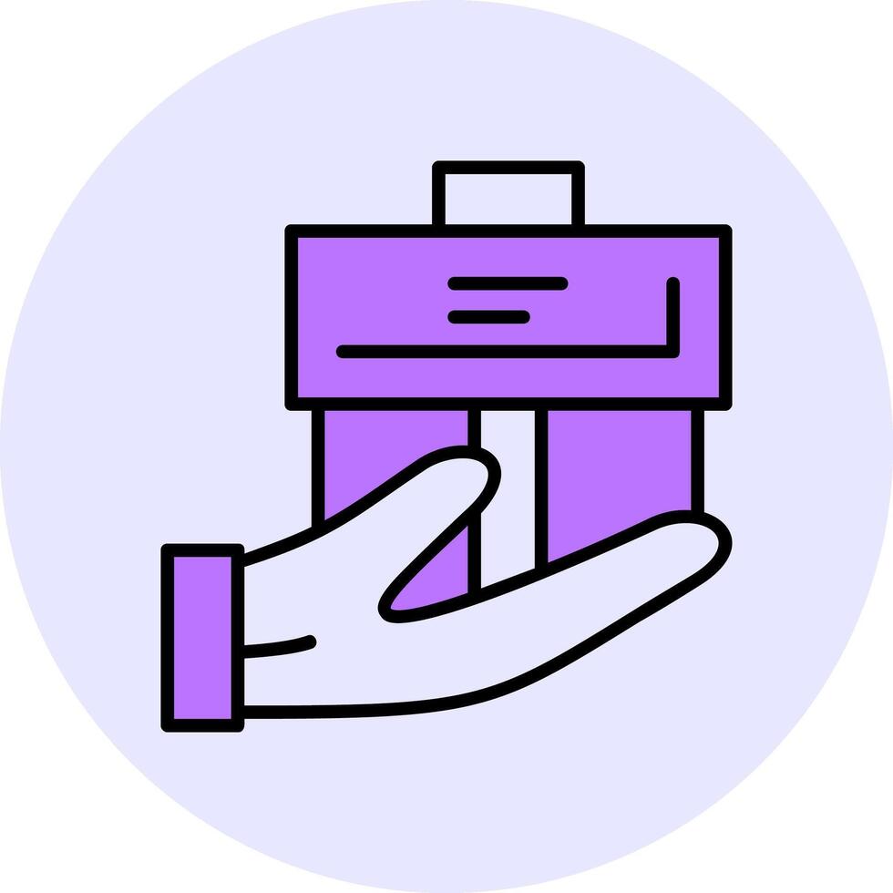 Handover Filled Circle Fill Style Icon vector