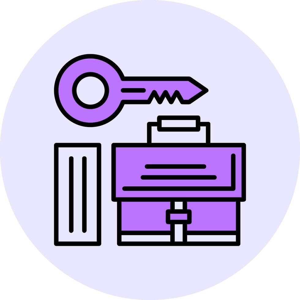 Key Filled Circle Fill Style Icon vector