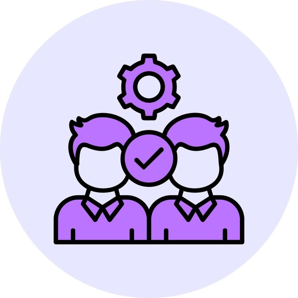 Partnership Filled Circle Fill Style Icon vector