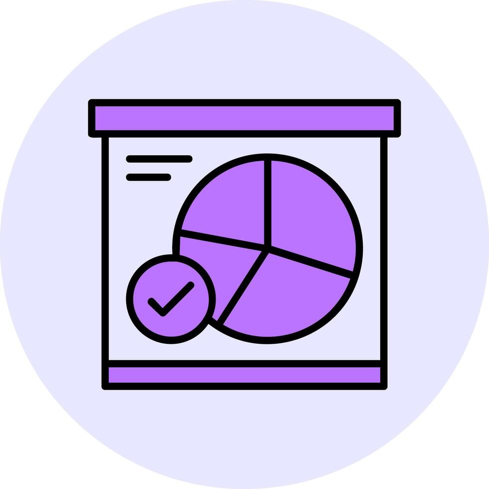 Pie chart Filled Circle Fill Style Icon vector