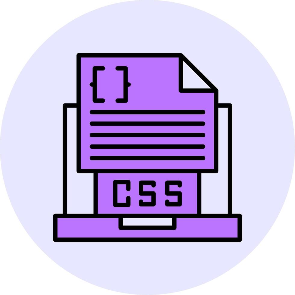 Css File Filled Circle Fill Style Icon 53439012 Vector Art at Vecteezy image.
