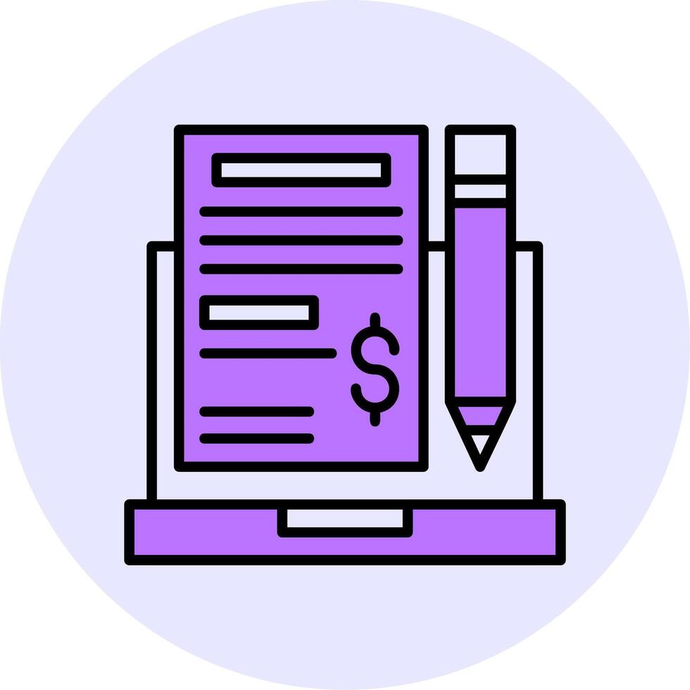 Project Budget Filled Circle Fill Style Icon vector
