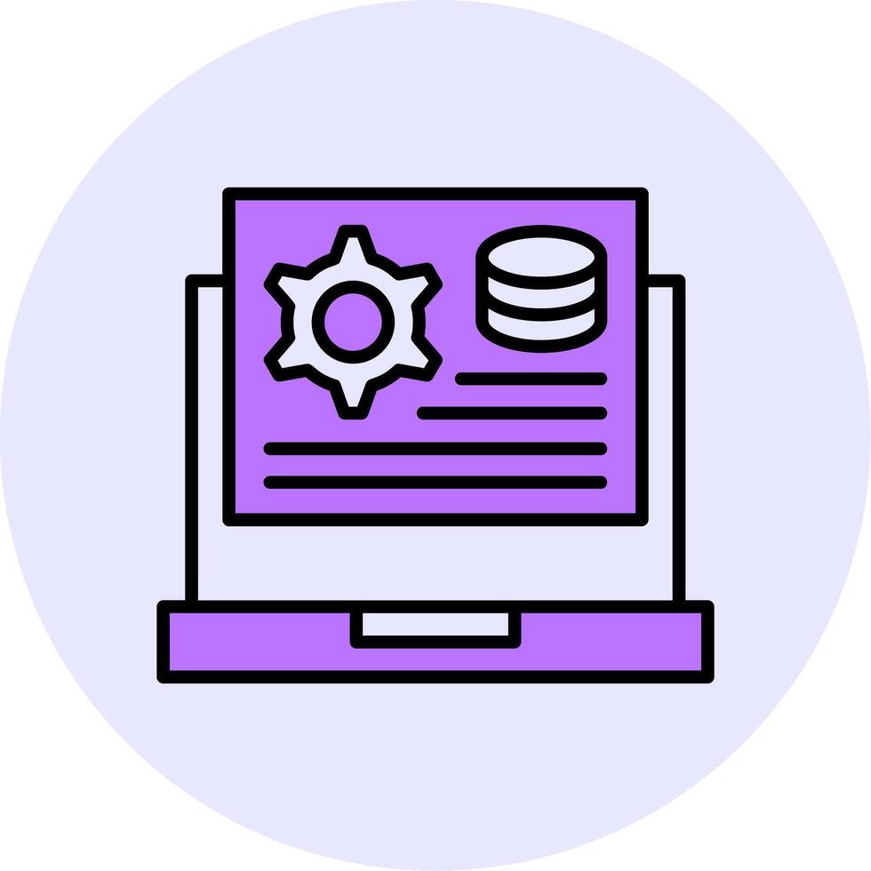 Application Setting Filled Circle Fill Style Icon vector