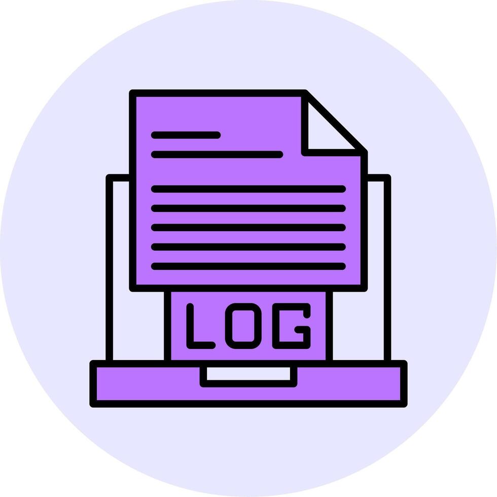 Logs Filled Circle Fill Style Icon vector