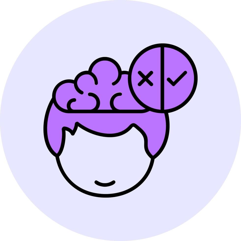 Decision Filled Circle Fill Style Icon vector