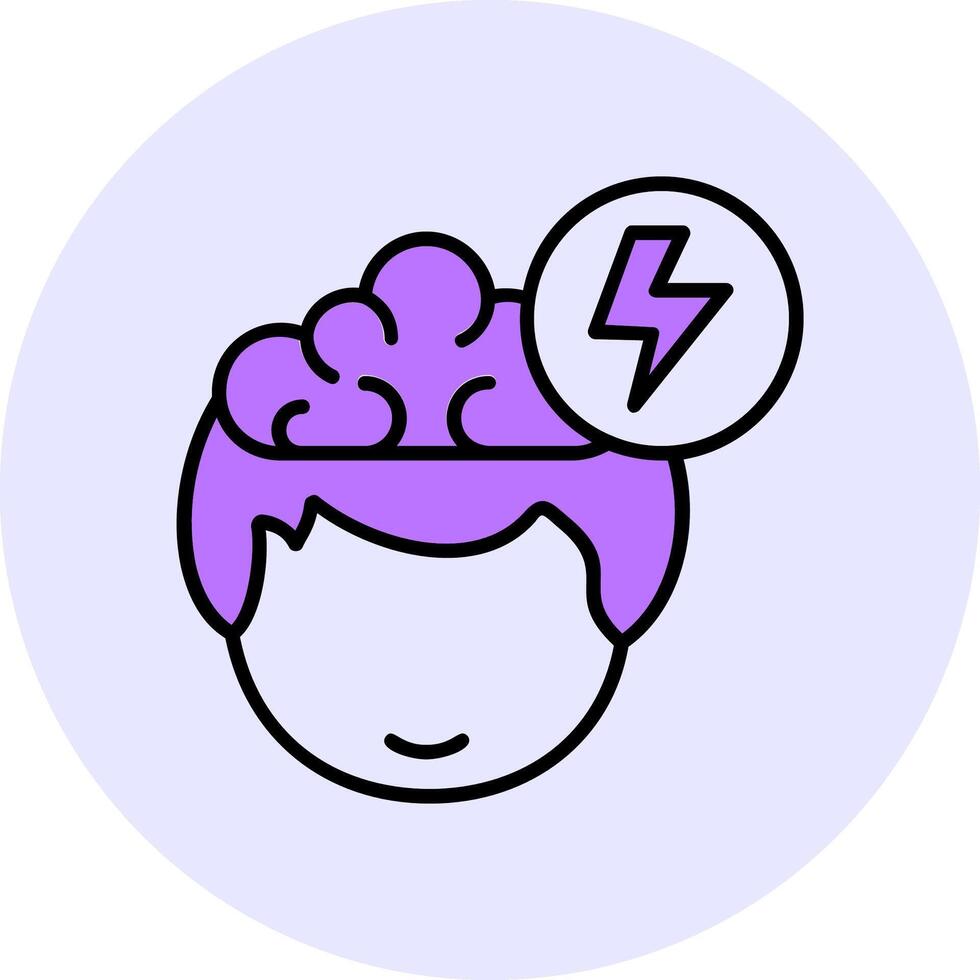 Brainstorm Filled Circle Fill Style Icon vector