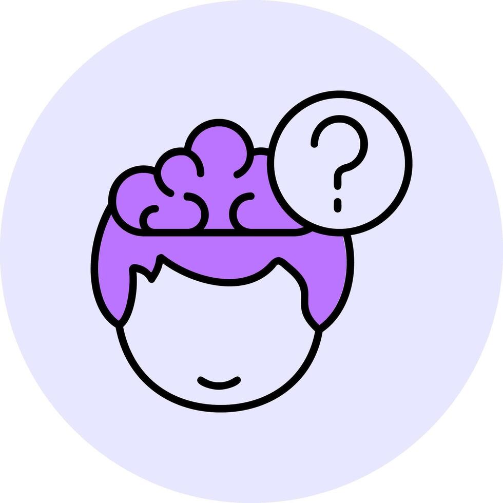 Question Filled Circle Fill Style Icon vector