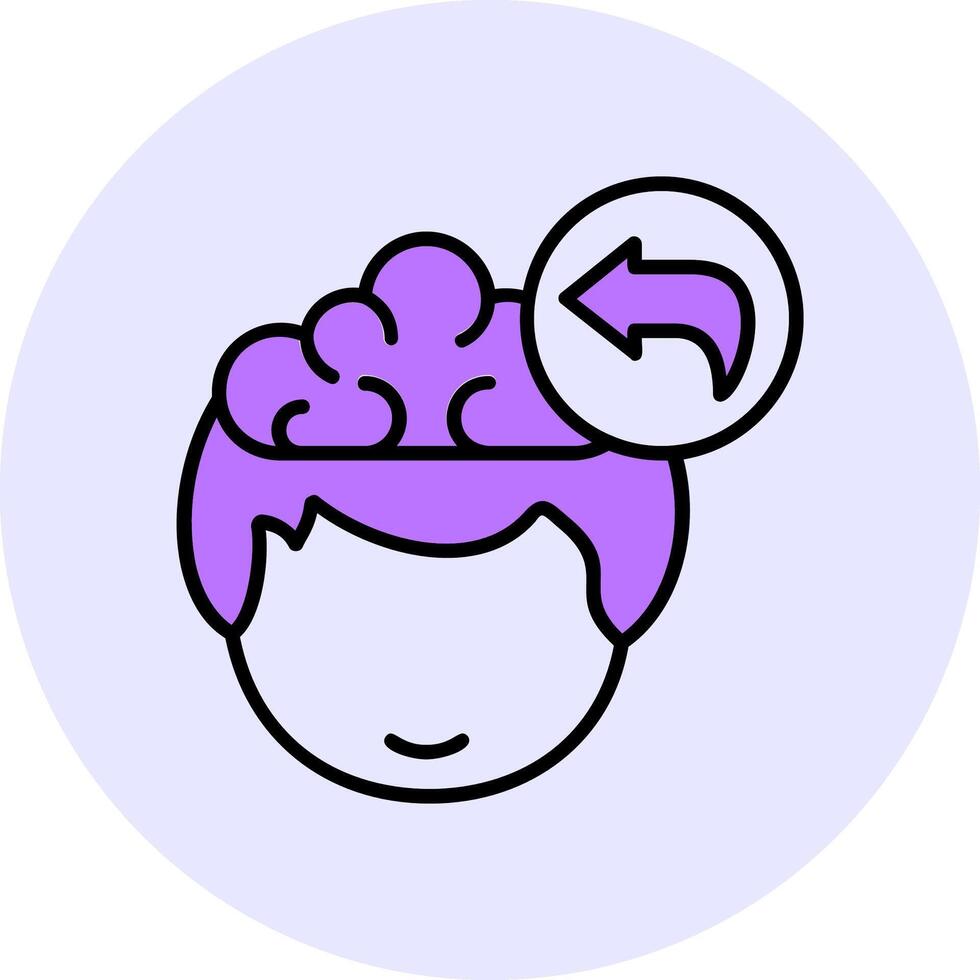 Undo Filled Circle Fill Style Icon vector