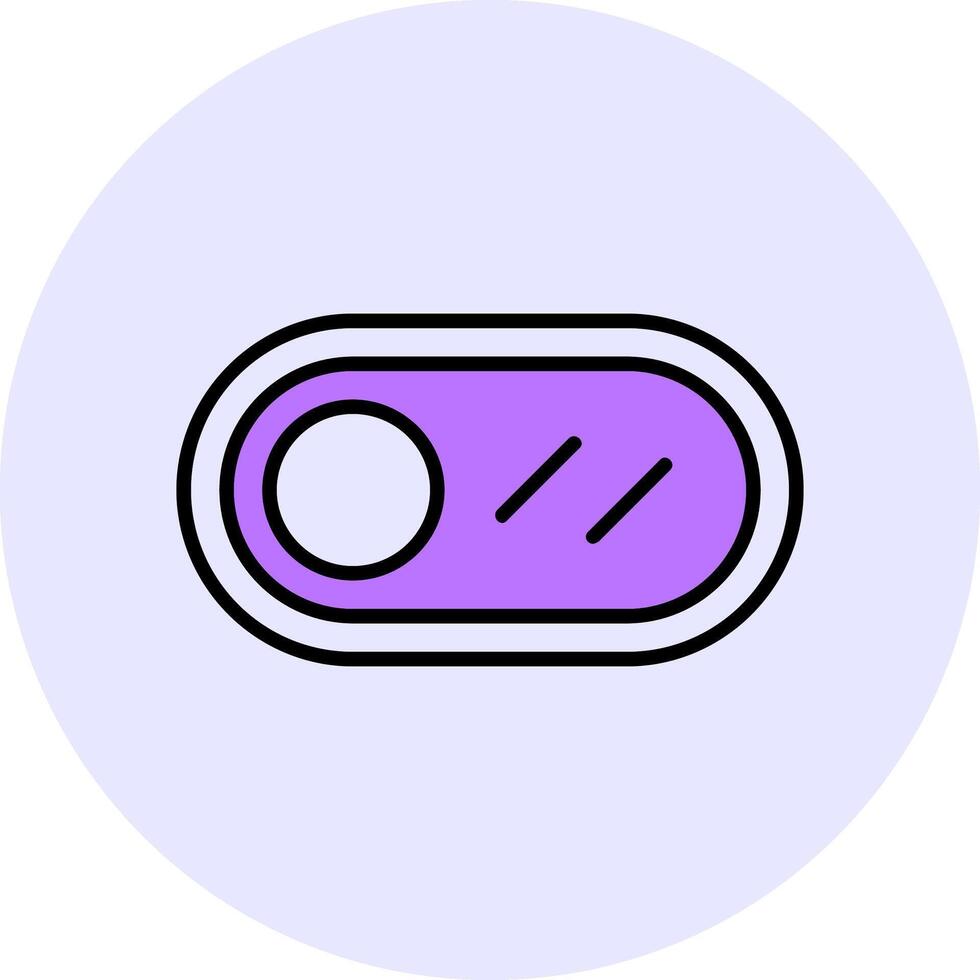 Toggle Button Filled Circle Fill Style Icon Style Icon vector