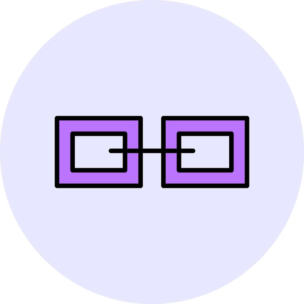 Link Filled Circle Fill Style Icon Style Icon vector