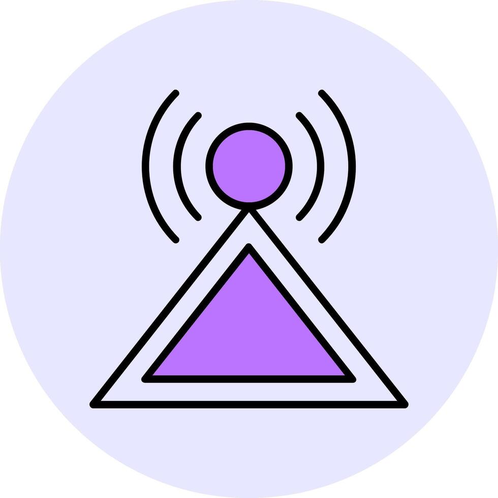 Brodcast Filled Circle Fill Style Icon Style Icon vector
