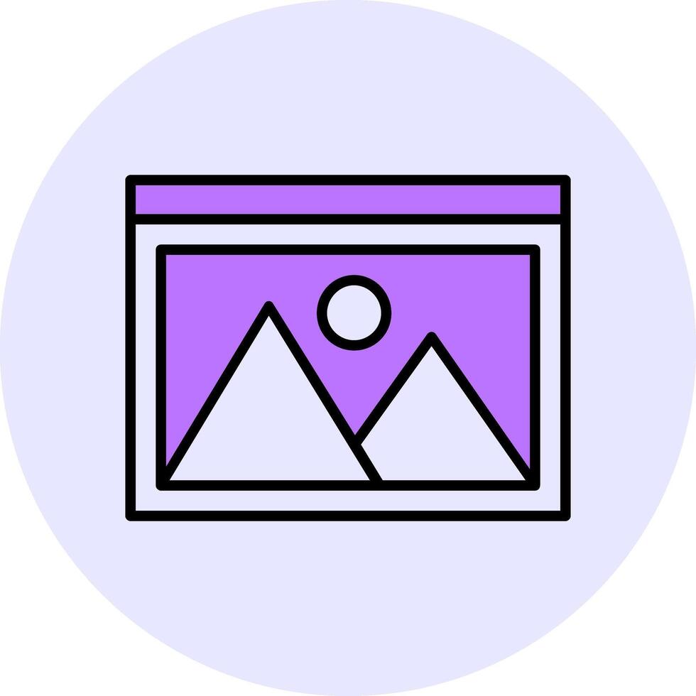 Picture Filled Circle Fill Style Icon Style Icon vector