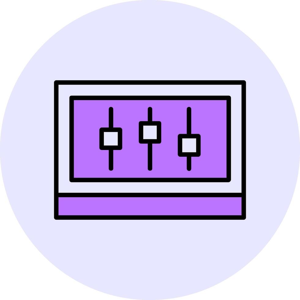 Setting Filled Circle Fill Style Icon Style Icon vector