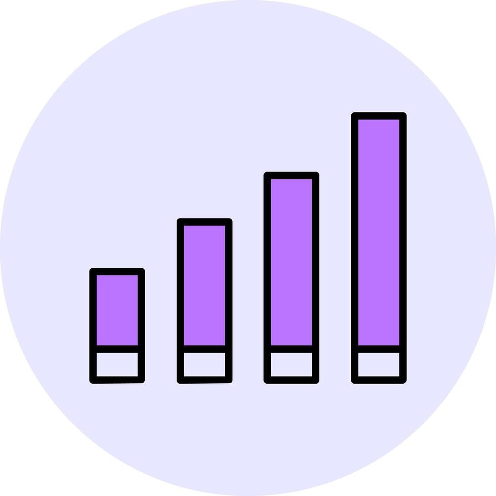 Signal strength Filled Circle Fill Style Icon Style Icon vector