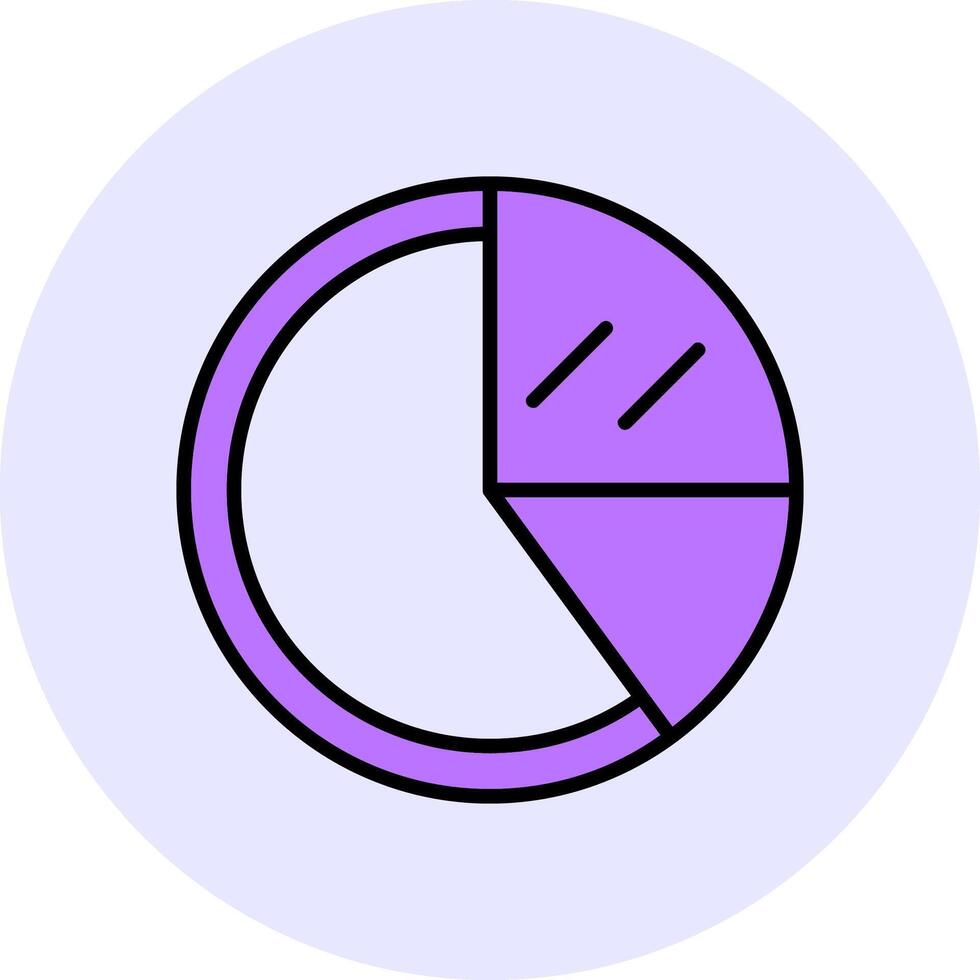 Pie Chart Filled Circle Fill Style Icon Style Icon vector