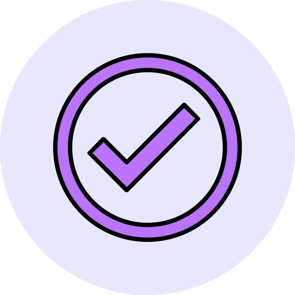 Chekmark Filled Circle Fill Style Icon Style Icon vector