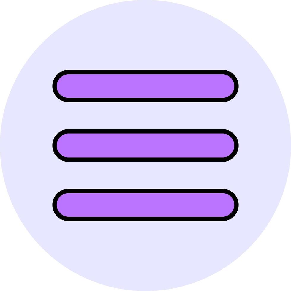 Menu Filled Circle Fill Style Icon Style Icon vector