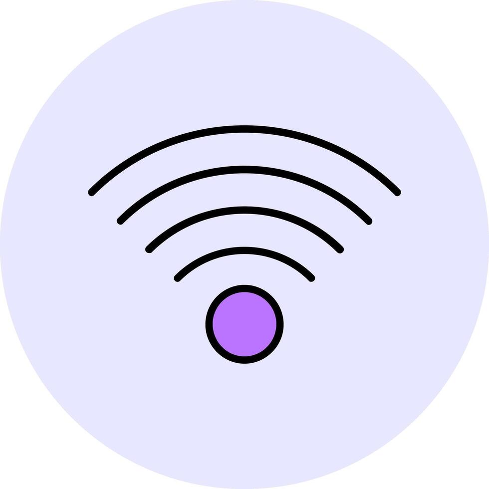 Wifi Signal Filled Circle Fill Style Icon Style Icon vector