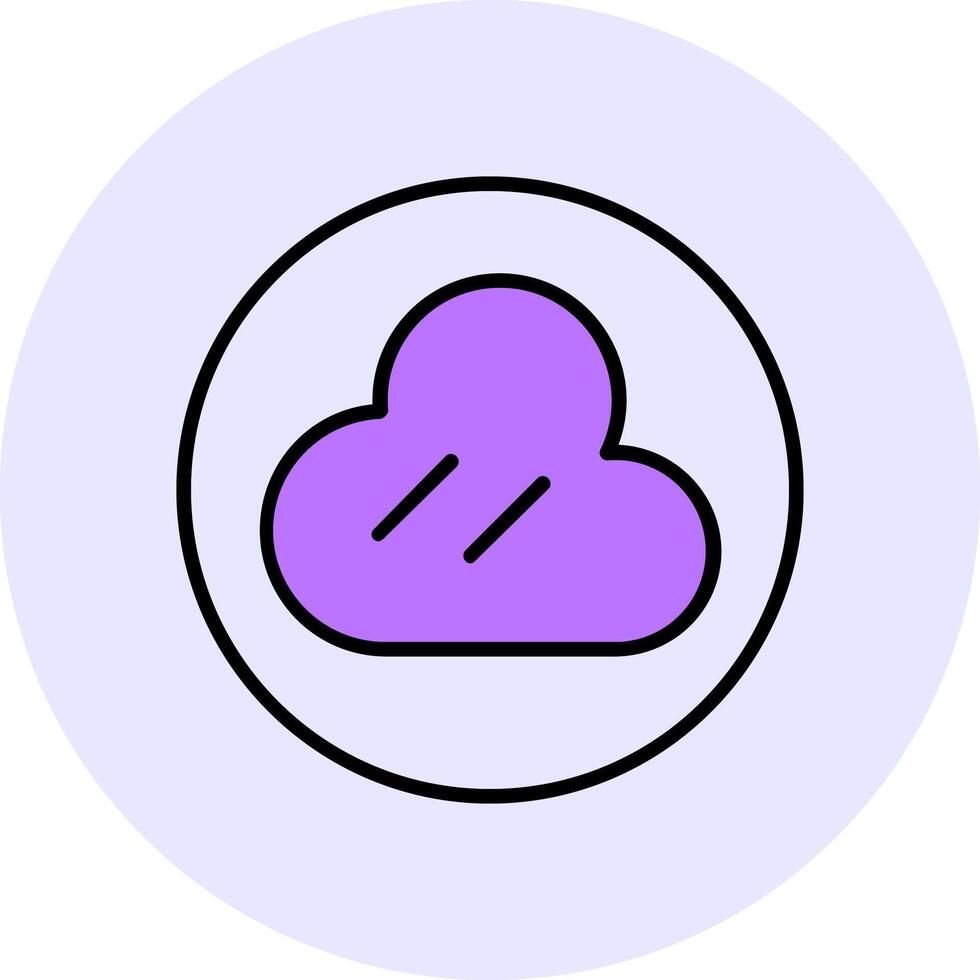 Cloud Circle Filled Circle Fill Style Icon Style Icon vector